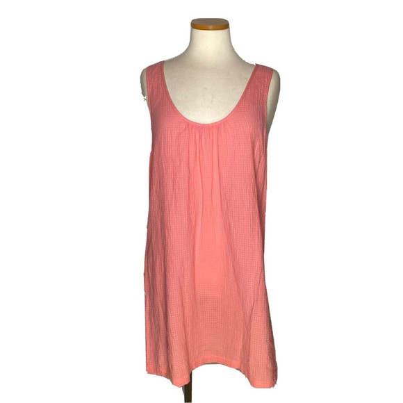 J. Crew Womens Size M Peach Tank Top Waffle Weave Cotton Casual Tassel Open Back - Picture 2 of 10